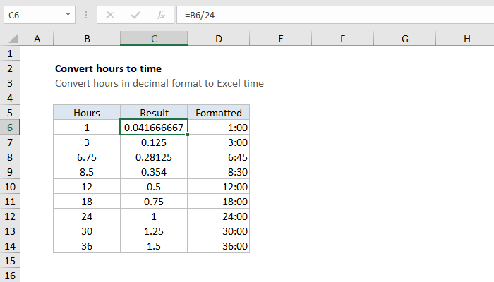 Excel Formula To Convert To Time